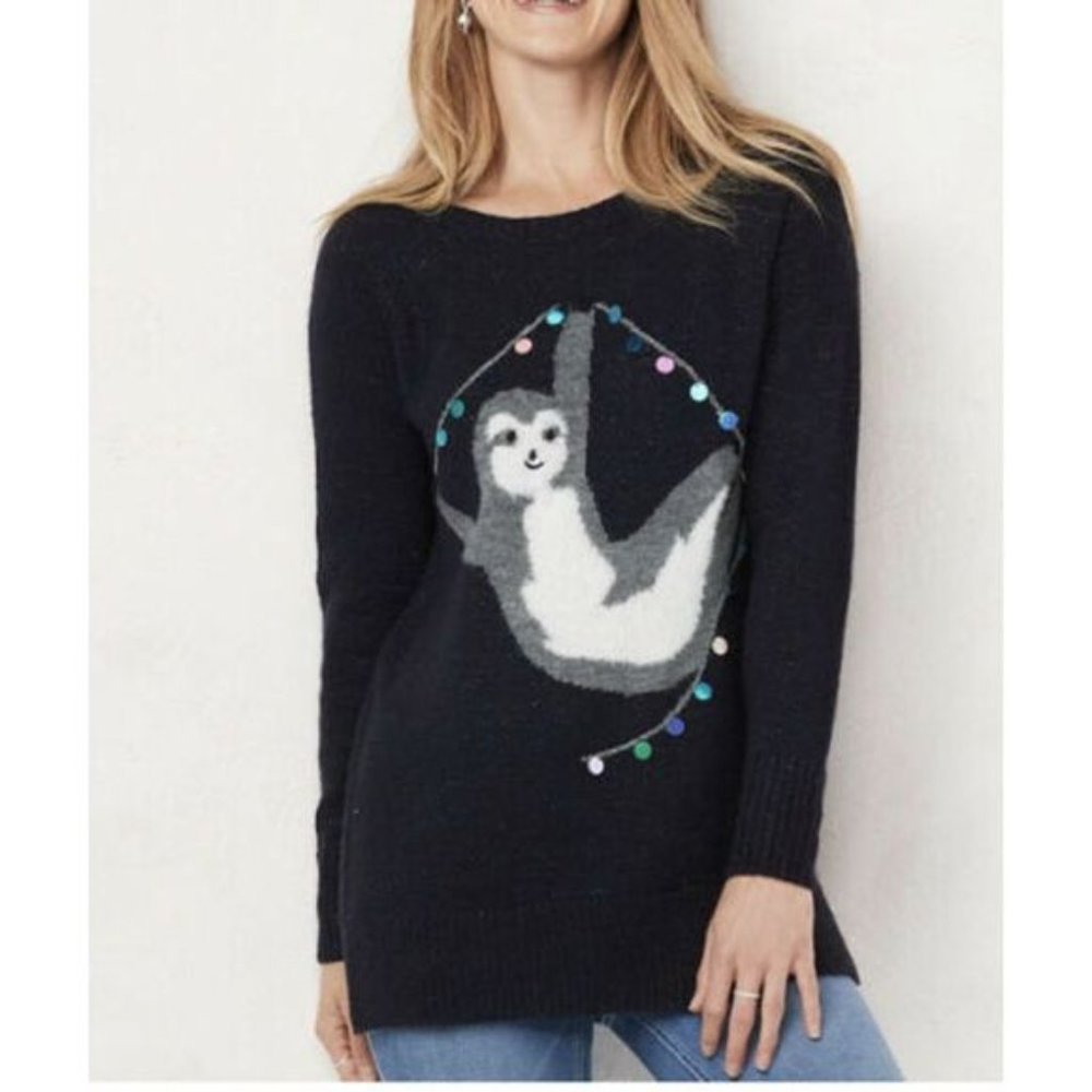 Lauren Conrad Christmas Sloth Sweater - small